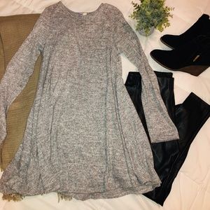 Alya Gray Longsleeve Sweater Dress